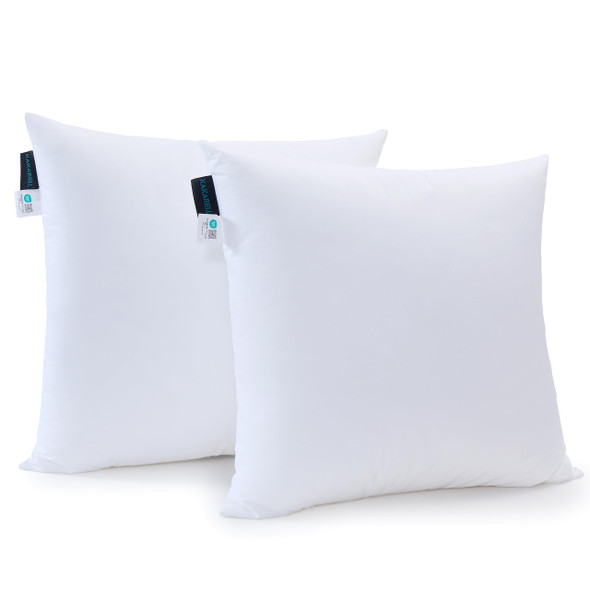 KAKABELL 20X20 PILLOWS INSERT, THROW PILLOWS INSERT (PACK OF 2), 100% COTTON New