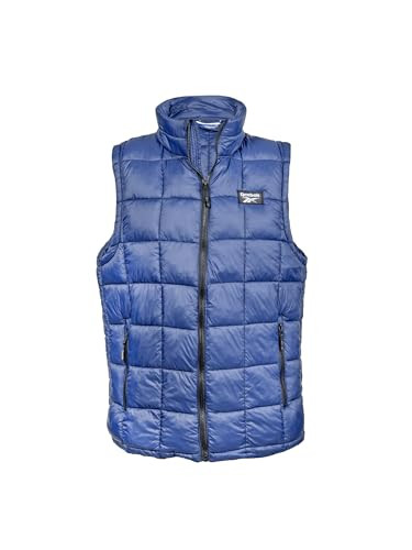 OMRB1163EC REEBOK MEN PACKABLE GLACIER SHIELD VEST NAVY SIZE L New