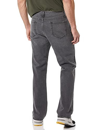 AMAZON ESSENTIALS MEN'S STRAIGHT-FIT BOOTCUT JEAN - SIZE 36W X 29L - WASHED GRAY New