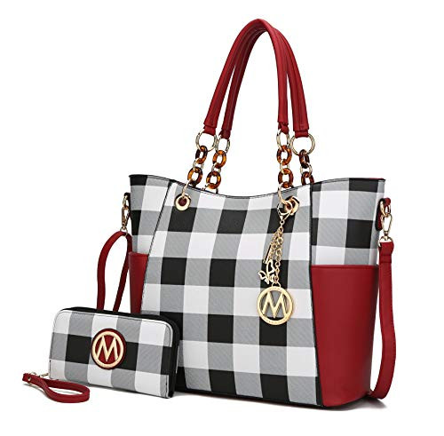 MKF COLLECTION TOTE BAG WOMEN HANDBAG SET WALLET-TOP-HANDLE MKF-CKR-X3337RD