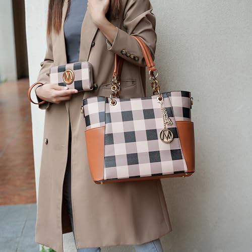 MKF COLLECTION TOTE BAG WOMEN HANDBAG SET WALLET-TOP-HANDLE MKF-CKR-X3337RD