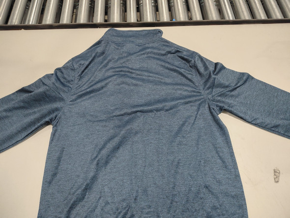 CANADA WEATHER GEAR MEN'S 1/4 ZIP BIRDSEYE SWEATER - SIZE: MEN XL - BLUE New