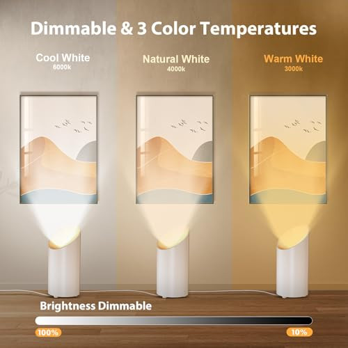 Brightown Floor Can Lights 2 Pack LED Uplight Lamp Spotlights, Remote, Timer