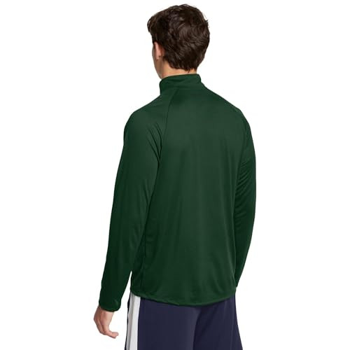 1328495 UNDER ARMOUR MEN'S TECH 2.0 1/2 ZIP - SIZE MEN 2XL -FOREST GREEN/BLACK New
