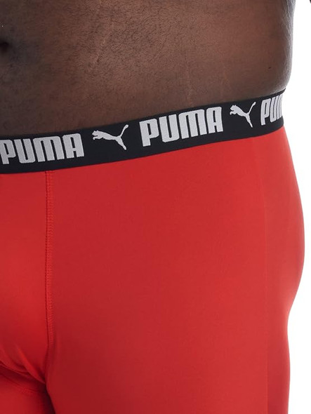 PUMA MEN'S BIG & TALL 3 PACK ATHLETIC FIT BOXER BRIEFS - MEN 4X - RED BLACK GRAY