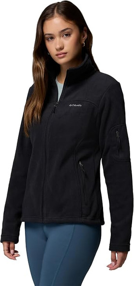 COLUMBIA WOMEN'S FAST TREK II JACKET, 2X PLUS - BLACK