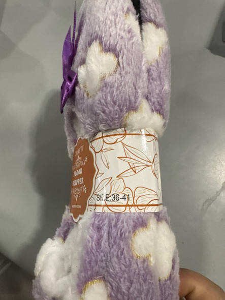 ZHANTU FLOOR SLIPPER SIZE 36-41 9-11 - SIZE: YOUTH 36-41 9-11 - PURPLE/WHITE New