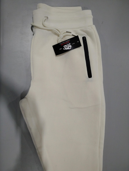 RUDOLPH MEN'S COTTON FLEECE JOGGERS - SIZE: MEN M - NATURAL