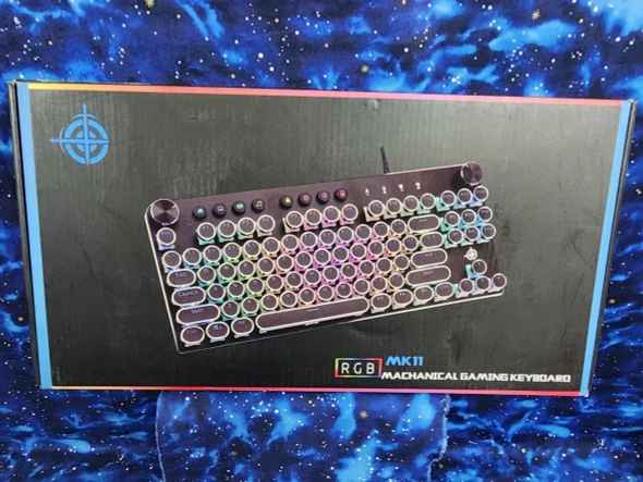 MAGIC REFINER MK11 TYPEWRITER RGB GAMING KEYBOARD WIRED LED BLACKLIT - BLACK