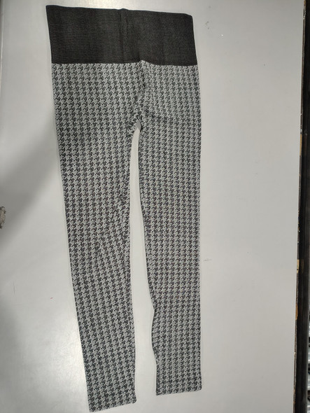 SHOSHO WOMEN'S LEGGINGS HIGH WAISTED CROP ACTIVEWEAR SIZE: M/L GRAY HOUNDSTOOTH