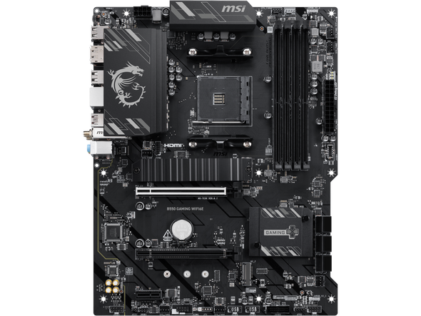MSI B550 GAMING WIFI6E AM4 AMD B550 SATA 6GB/S 1G LAN DDR4 M.2 Wi-Fi 6E ATX