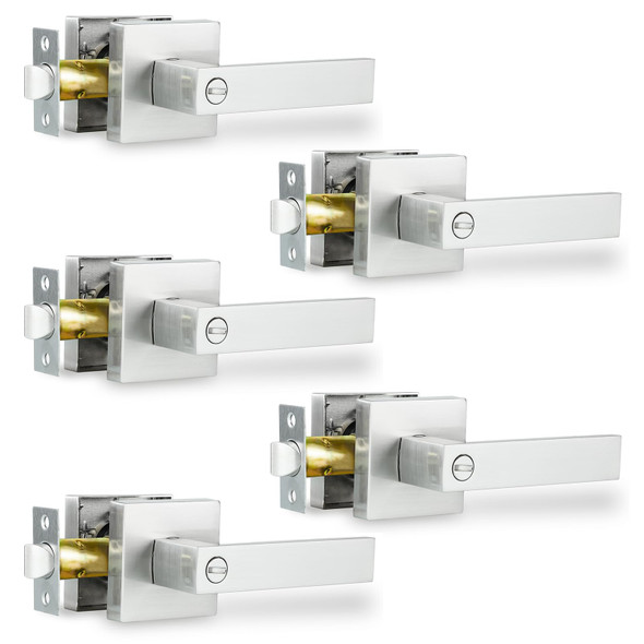 RAZCC Privacy Interior Door Handle, 5 Pack Heavy Duty Door Lever for Bathroom