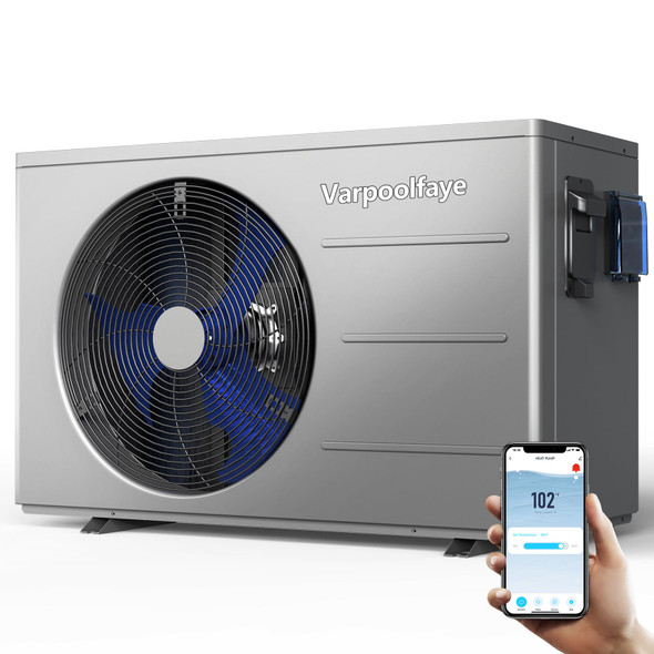 VARPOOLFAYE 30000 BTU Swimming Pool Heat Pump Above Ground Pool Heater 120V