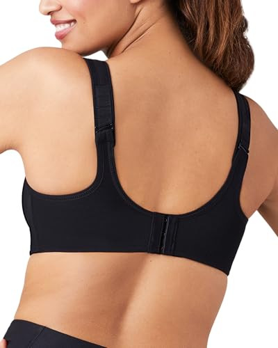 855170 WACOAL WOMEN'S SIMONE SPORT UNLINED FULL BRA SIZE 34D - BLACK New