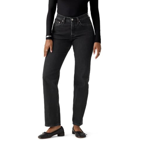 LEVI'S WOMEN'S 501 CURVE JEANS 30L X 32W BLACK/MEMORIES OF YOU - BLACK/MEMORIES New