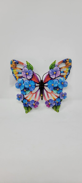 SANTA'S WORKSHOP INC 8" IRON BUTTERFLY PLAQUE - MULTI New