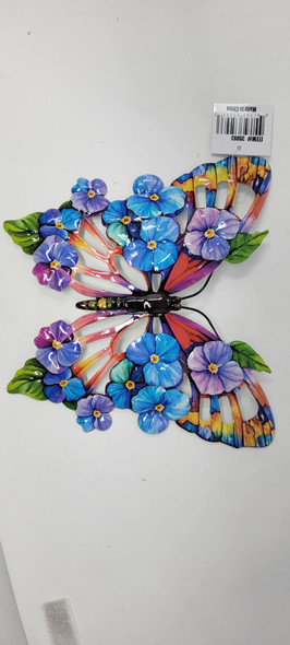 SANTA'S WORKSHOP INC 8" IRON BUTTERFLY PLAQUE - MULTI New