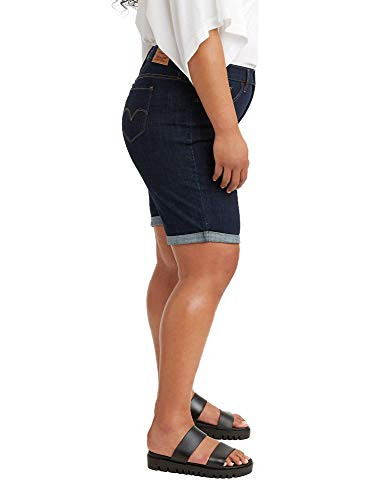 LEVI'S WOMEN'S BERMUDA SHORTS - SIZE: WOMEN 24 - ROYAL RINSE - DARK INDIGO New
