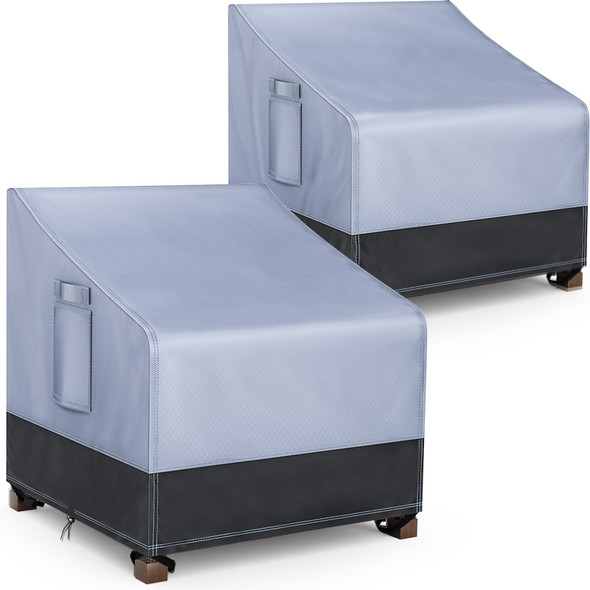 FEZOSY OUTDOOR FURNITURE COVER PATIO 2-PACK - GRAY BLACK New
