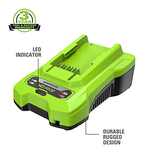 GREENWORKS BATTERY CHARGER GEN.ADDRESSES GCH0405 20V 40V 48V CHARGER - GREEN