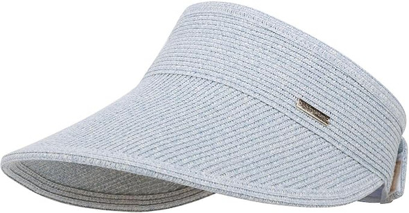 LIVINGSTON SUN VISORS FOR WOMEN SUN HAT WIDE BRIM UV PROTECTION - LIGHT BLUE
