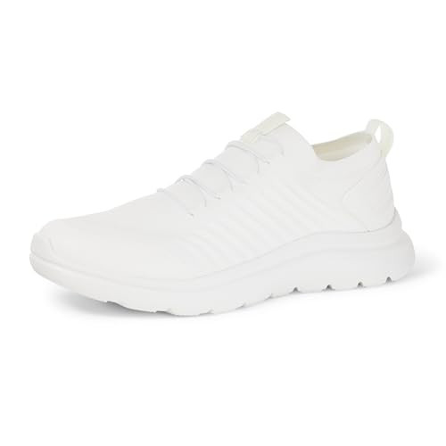 AMAZON ESSENTIALS MEN'S LIGHTWEIGHT KNIT SNEAKERS SIZE MEN 10 WHITE New