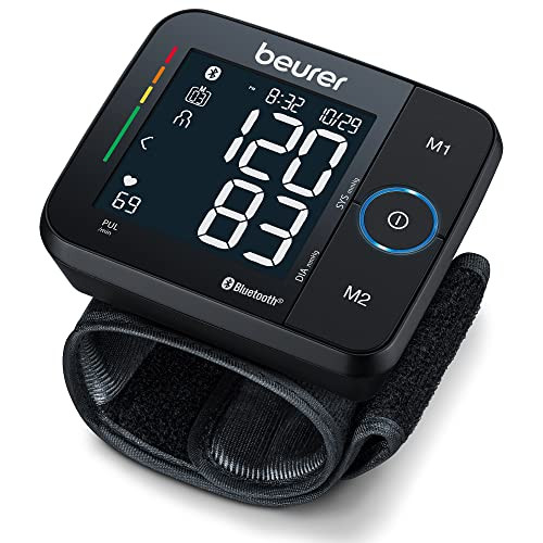 BEURER WRIST BLOOD PRESSURE MONITOR, BLUETOOTH,IRREGULAR,MEMORY, BC54 - BLACK