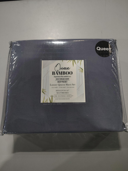 QUEEN BAMBOO 1800 THREAD COUNT SHEET SET - CHARCOAL