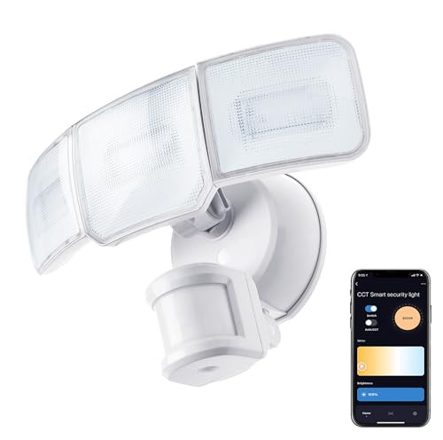 HOME ZONE SECURITY HOME ZONE LIVING 3500 LUMENS 5000K FLOOD LIGHTS - WHITE