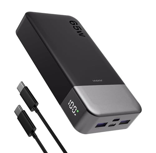 JUOVI POWER BANK 65W 20000MAH 2 USB-C & 2 USB-A PORTS J2931 - BLACK
