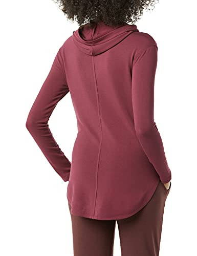 AMAZON ESSENTIALS WOMEN LONG-SLEEVE SUPERSOFT TERRY HOODIE M DARK BURGANDY