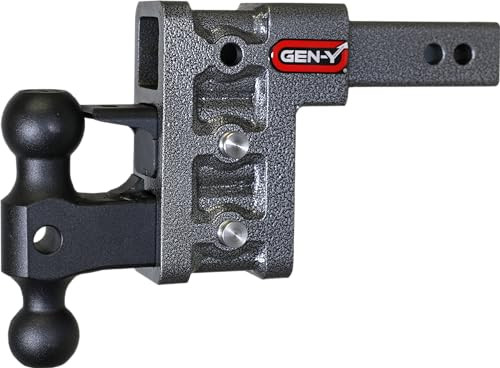 GEN-Y HITCH TOW HITCH FOR 2" RECEIVER, 5" DROP/RISE WITH 3 ADJUSTABLE POSITIONS