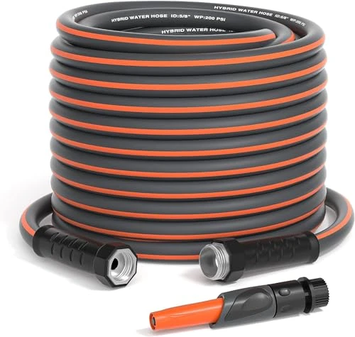 GREENER 50FT Tools Hybrid Garden Hose Dia.5/8’’ Inner Durable Rv Garden Hose