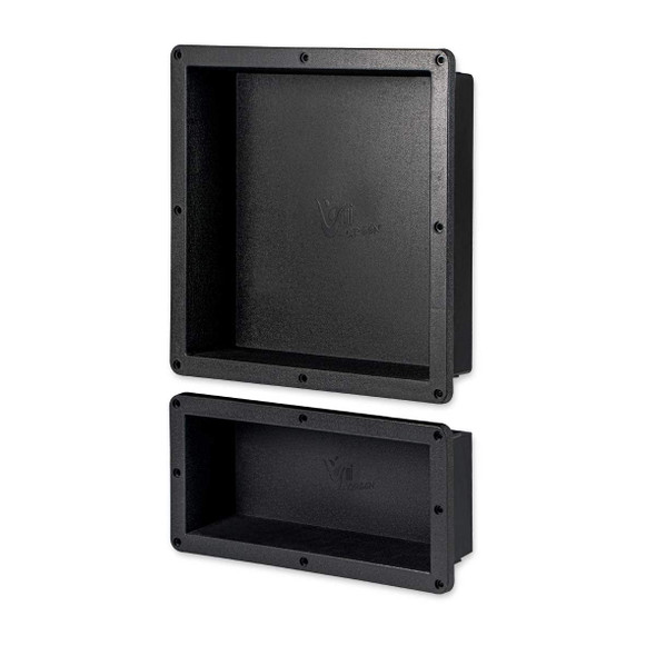 Zigzag Easy Installation Waterproof Double Recessed Shower Shelves New