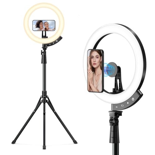 Eicaus 12" Magnetic Ring Light with 67" Tripod Stand, Selfie Light