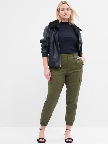 739049 GAP Women's Girlfriend Cargo Jogger Army Jacket Green 14P New