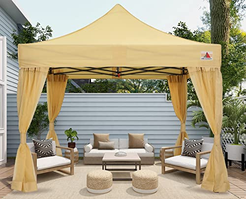 ABCCANOPY 10X10 EASY POP UP GAZEBO CANOPY TENT INSTANT OUTDOOR - BEIGE