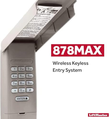 LIFT MASTER LIFTMASTER 878MAX GARAGE DOOR KEYPAD WIRELESS AND KEYLESS ENTRY -TAN