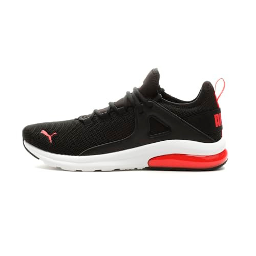 385669-01 Puma Mens Electron 2.0 Cross Trainer, Black-High Risk Red, Size 11.5