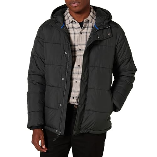 AE2018150 AMAZON ESSENTIALS MEN'S HEAVYWEIGHT HOODED PUFFER COAT SIZE 2XL Black