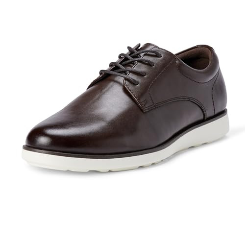 AEMN14342F25 Amazon Essentials Men's Casual Derby Dress Shoes, Size 10.5, Brown New