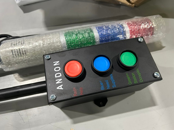 GENERIC ANDON LIGHT RED BLUE GREEN - BLACK
