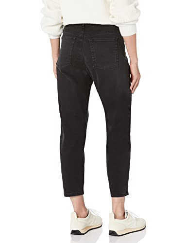 AMAZON ESSENTIALS WOMEN  HIGH-RISE RELAXED LEG ANKLE JEANS SIZE 8 WASHED BLACK New