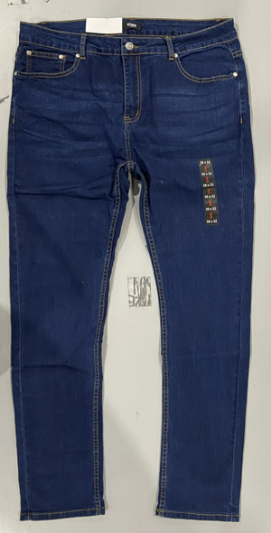 BLU ROCK MEN'S JEANS FLEX, 4-WAY STRETCH - SIZE: MEN 36X32 - DARK WASH New