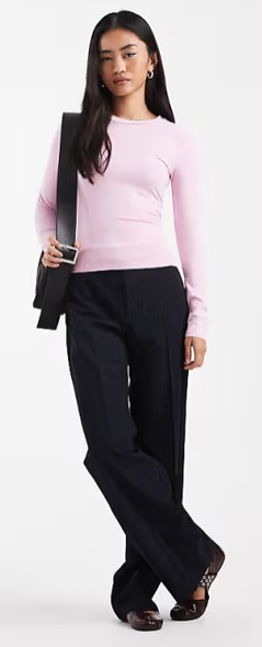 COTTON ON LONG SLEEVE CREW TOP IN LAVENDULA - SIZE: WOMEN S - LAVENDULA New