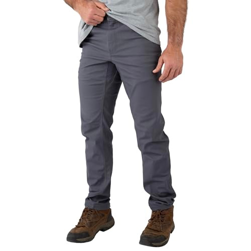 3632 Field & Stream Men's Full Strut Canvas Stretch Pant, Charcoal, 36W x 32L New