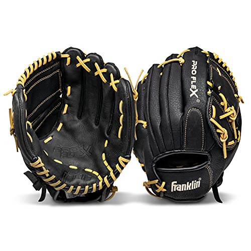 FRANKLIN SPORTS BASEBALL GLOVE PROFLEX ADULT BASEBALL + SOFTBALL GLOVES - BLACK