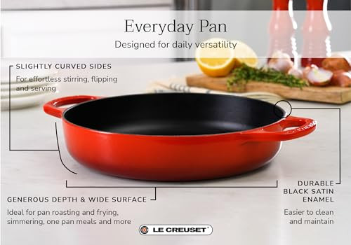LE CREUSET ENAMELED CAST IRON SIGNATURE EVERYDAY PAN, 11", SEA SALT - SEA SALT