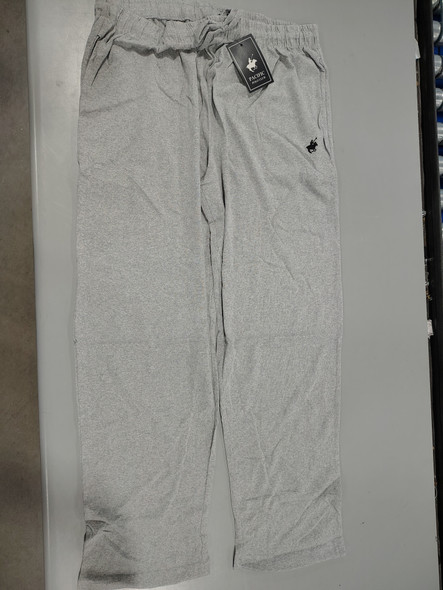 PACIFIC POLO CLUB ELASTIC LOUNGE PANTS - SIZE: MEN L - GRAY New