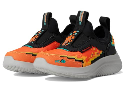 402164L Skechers Boys Ultra Flex 3.0-4K Pointz, Youth Size 13.5, Orange/Black New